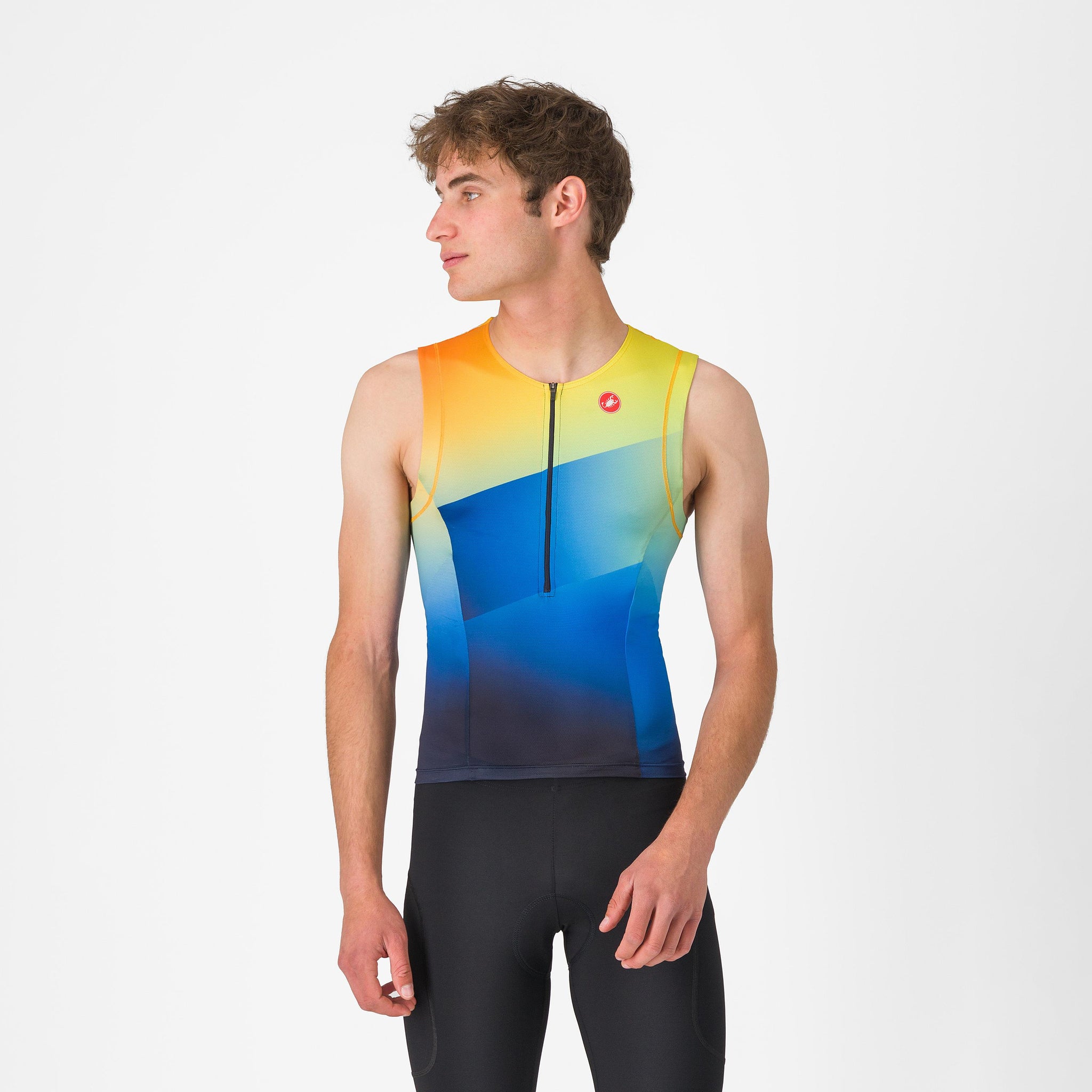 Castelli Free Speed 3 Top – belgian blue/multicolor vivid orange