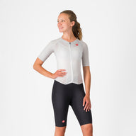 Castelli Free Sanremo 3 W Suit Short Sleeve – White/Black