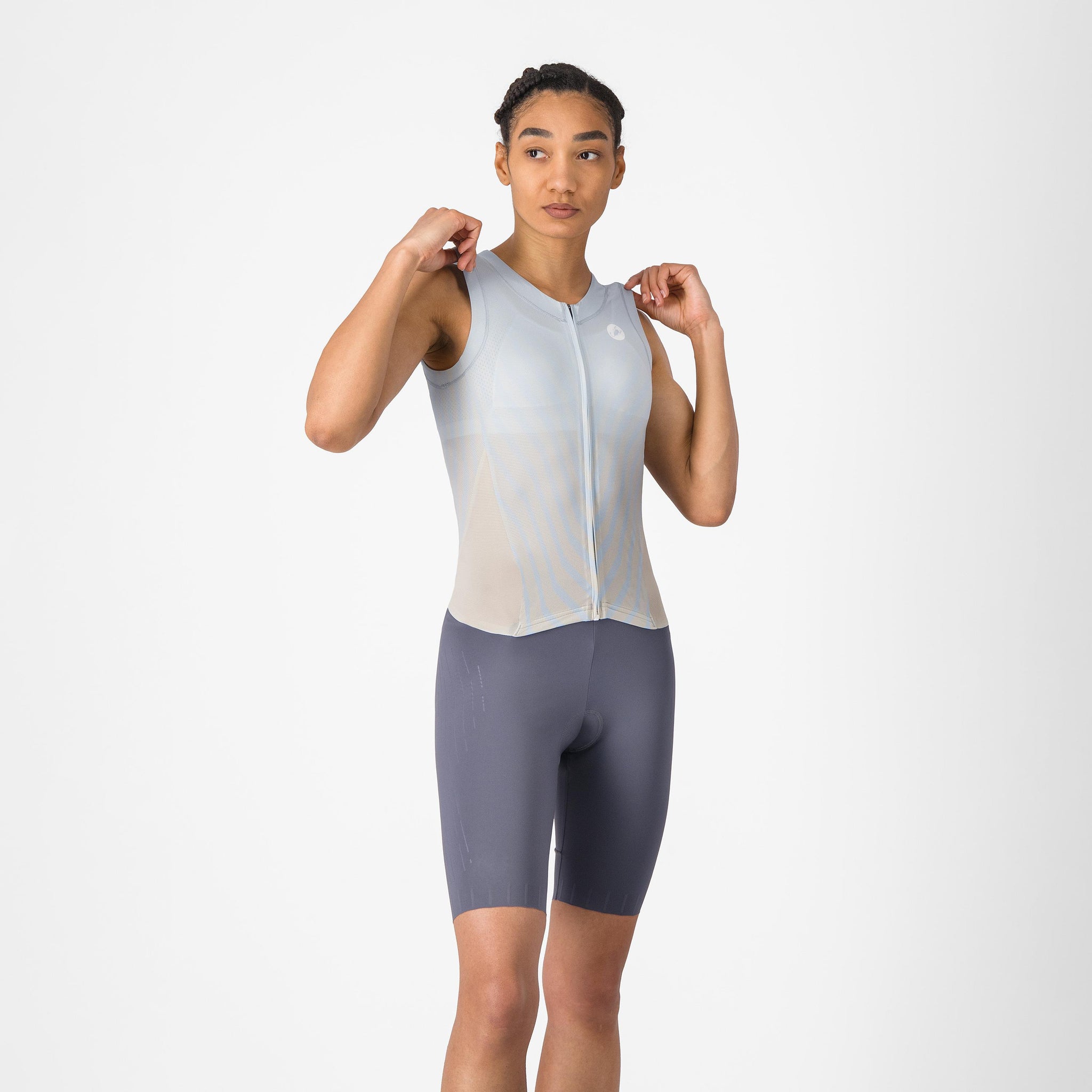 Castelli Free Sanremo 3 W Suit Sleeveless – winter sky/silver moon/smoky gray