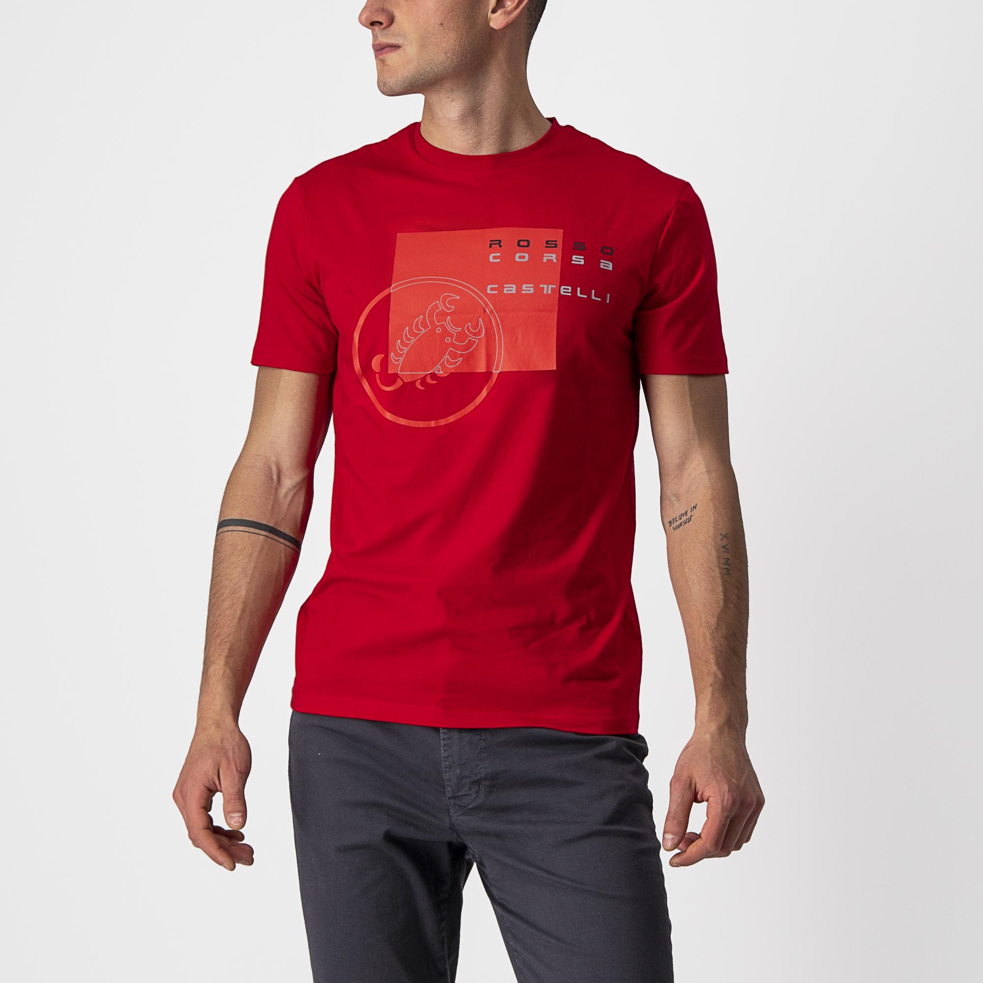 Castelli Maurizio Tee – red/silver gray black