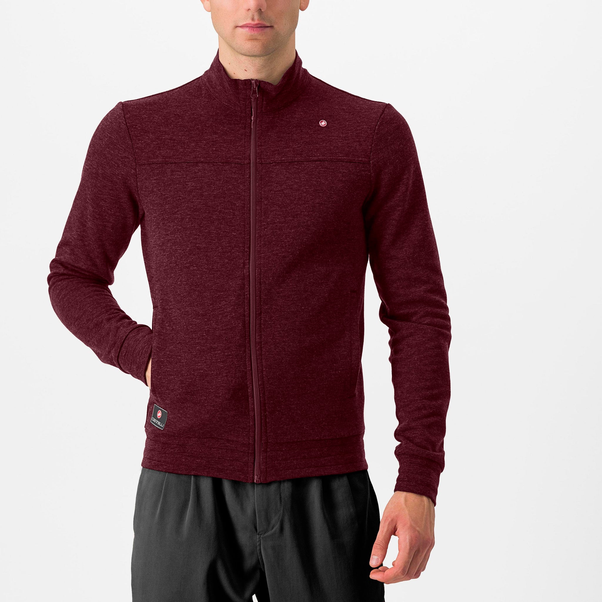 Castelli Vigorelli Track Jacket – deep bordeaux