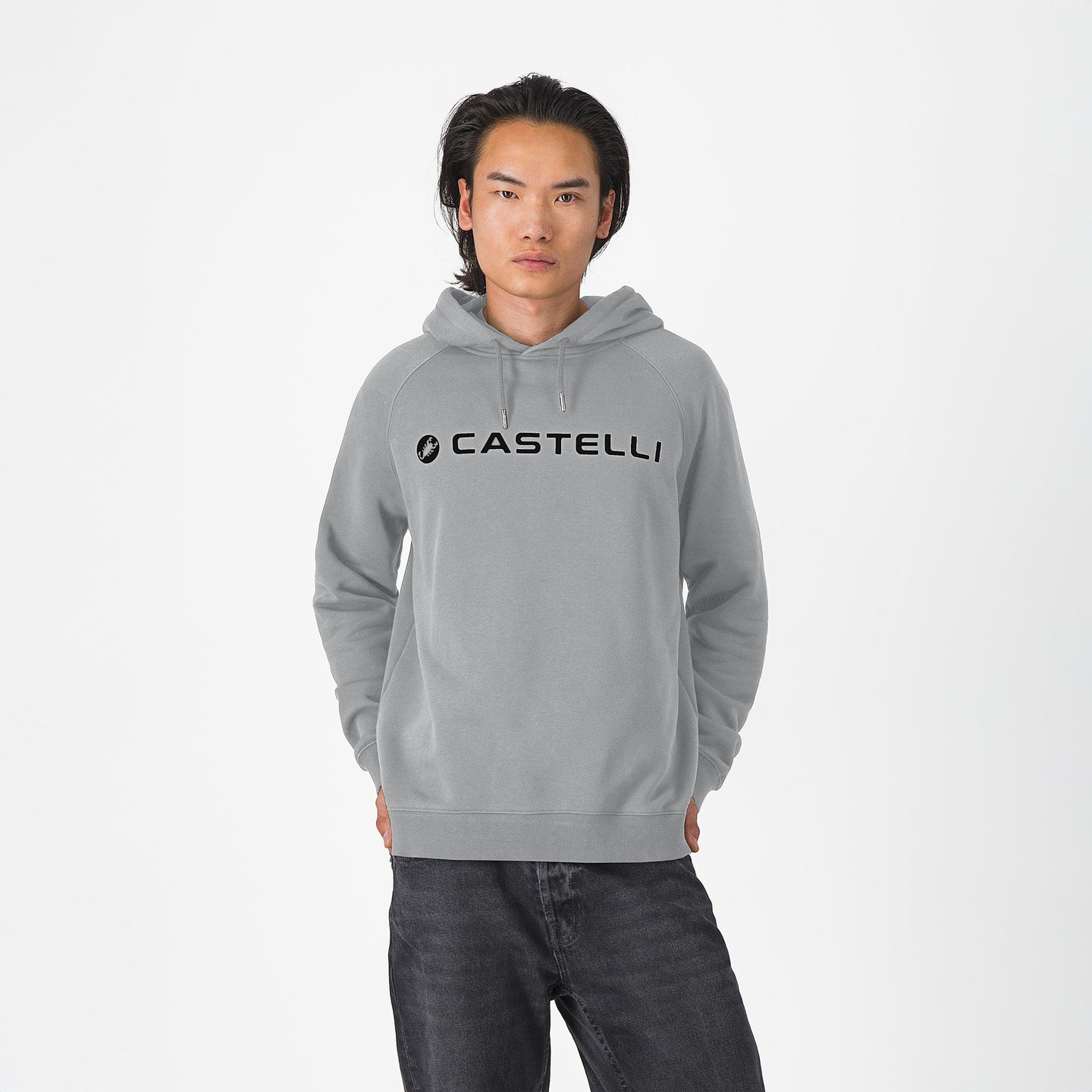 Castelli Logo Hoody – melange gray