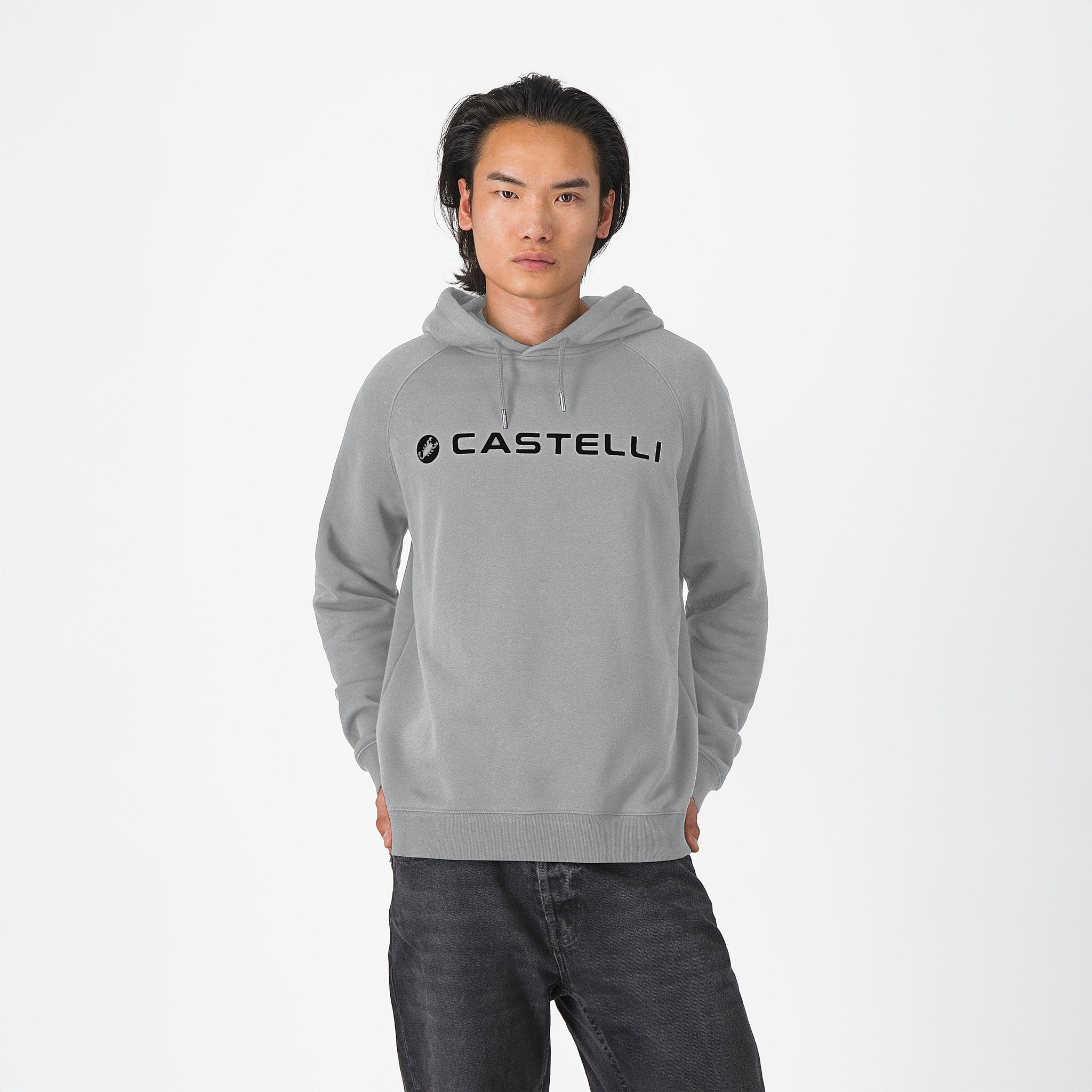 Castelli Logo Hoody – melange gray