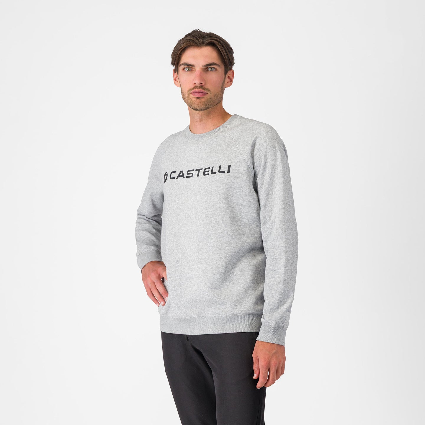 Castelli Logo Sweatshirt – melange gray