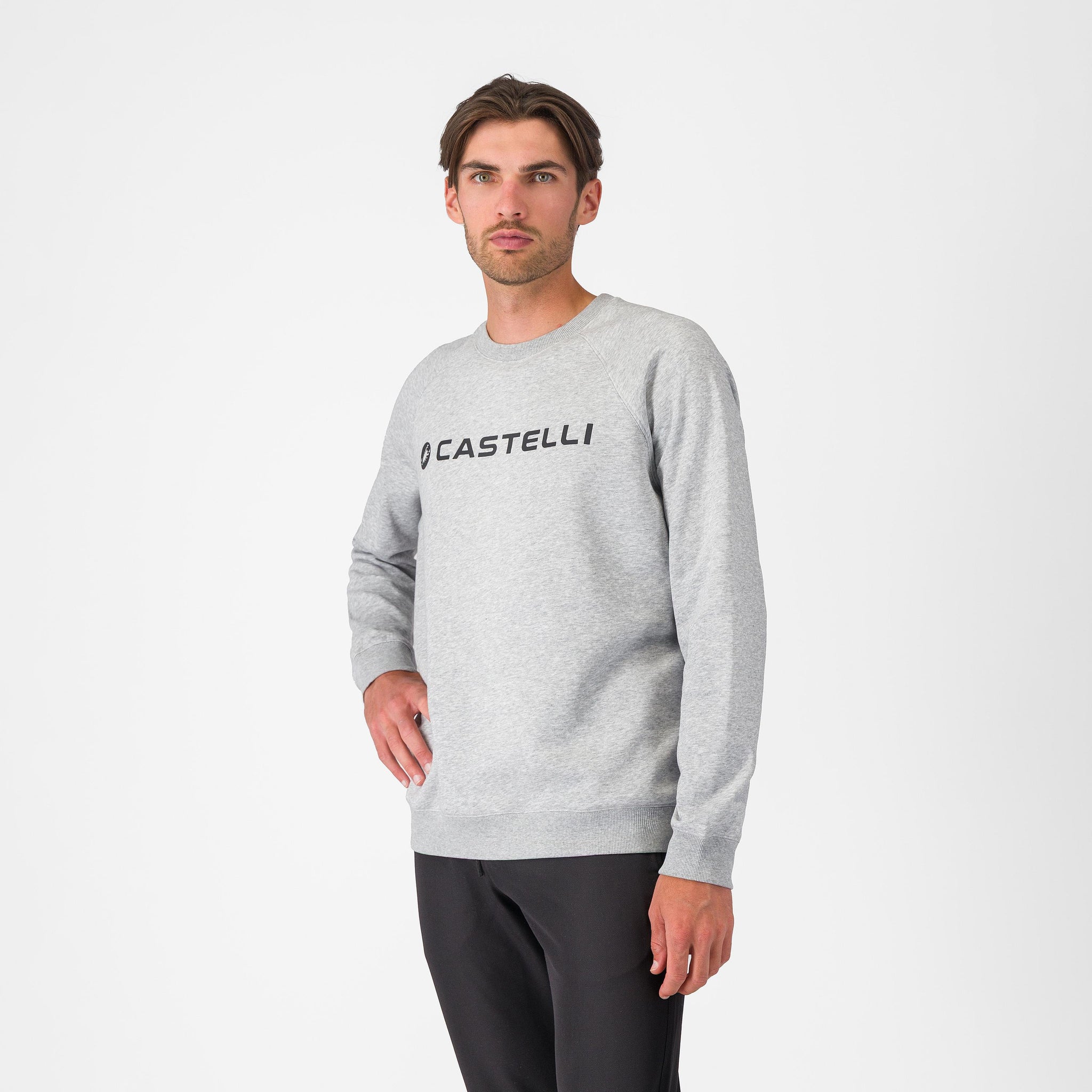 Castelli Logo Sweatshirt – melange gray