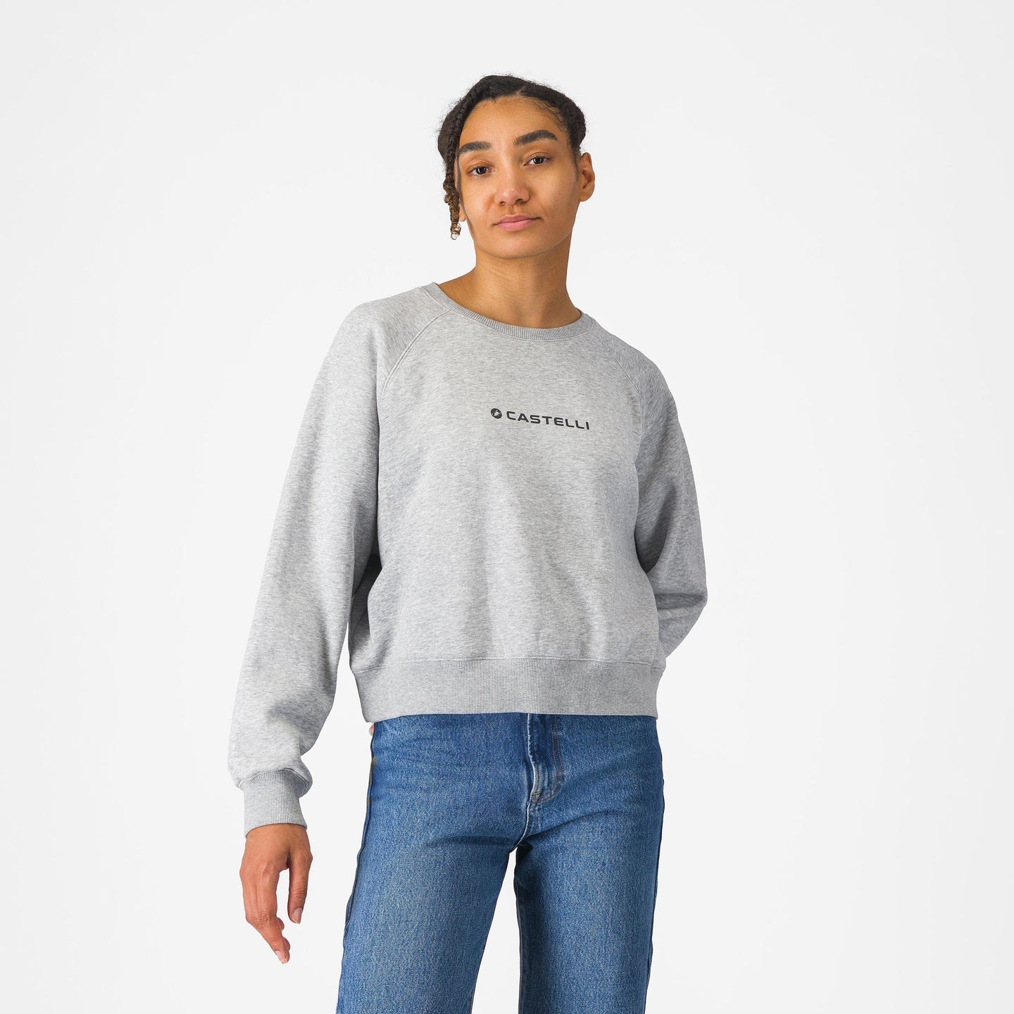 Castelli Logo W Sweatshirt – melange gray