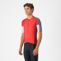 Castelli Entrata 6 Jersey – red/smoky gray-silver gray