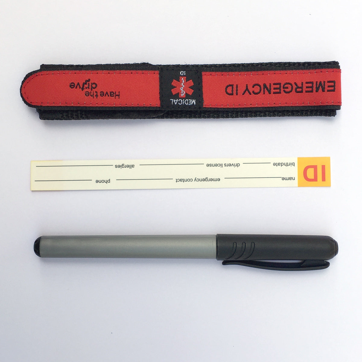 Have the Drive Emergency ID Wristbands