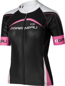 Louis Garneau Womens Cycling Skin-X Jersey 2 Fitted Medium Coral Black  White SS